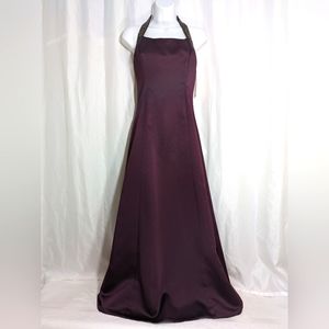 De Laru by Sheila Yen Beaded Halter-Neck Formal/Prom Dress, Burgundy, Size 4